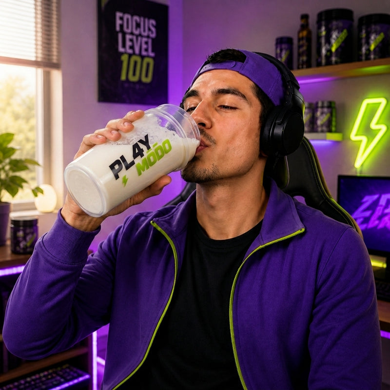 PL4Y MODO gamer drinking supplement shake